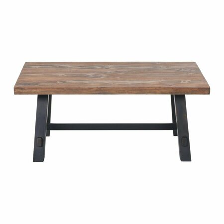 KD CAMA DE BEBE 42 in. Adam Solid Wood Coffee Table Black KD3240088